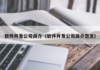 软件开发公司简介（软件开发公司简介范文）