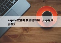 aspice软件开发流程等级（asp程序开发）