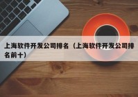 上海软件开发公司排名（上海软件开发公司排名前十）